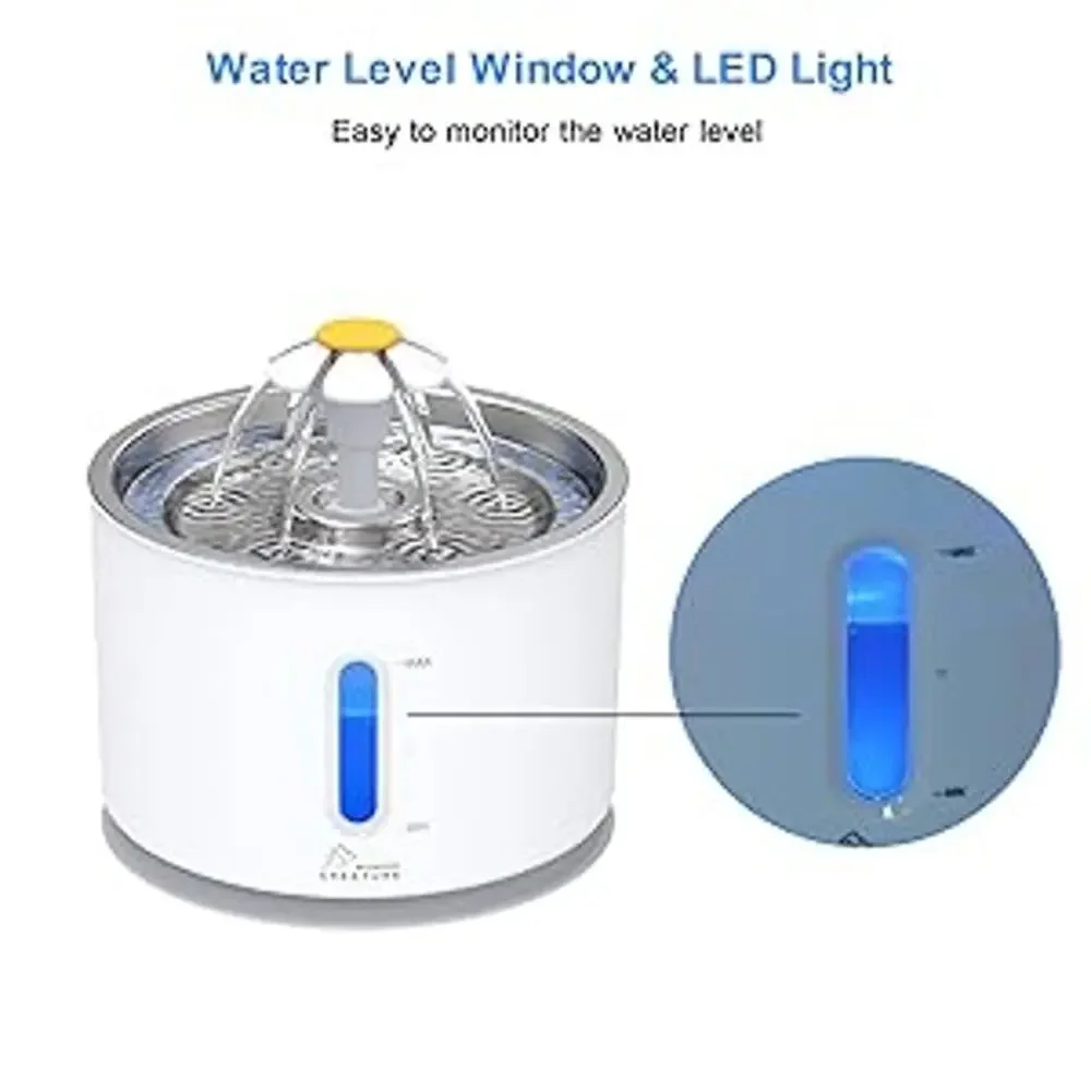 Wonder Creature Cat Water Fountain with Stainless Steel Lid